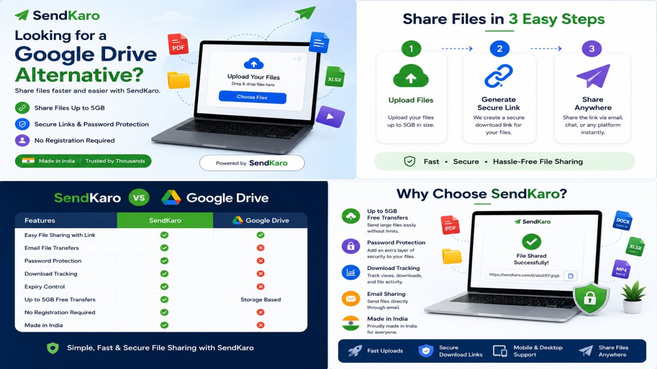 Google Drive Alternative | Secure File Sharing with SendKaro