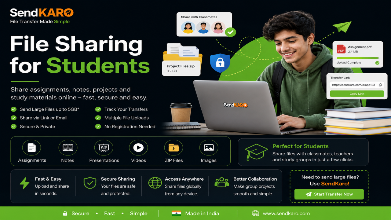 File Sharing for Students | Share Assignments, Notes & Projects Online