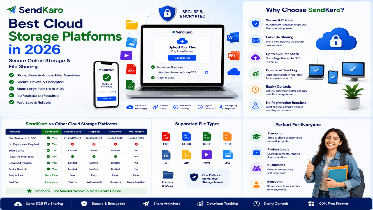 Best Cloud Storage Platforms in 2026 | Secure Online Storage & File Sharing